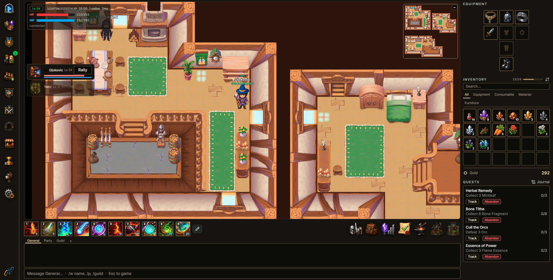 Furnishing a player home